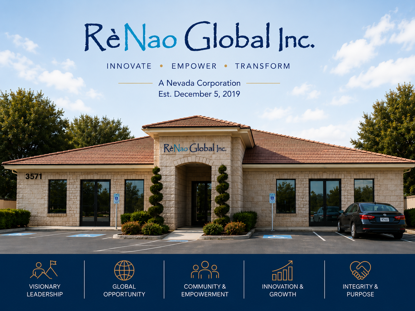 RèNao Global Inc. — Nevada Corporate Headquarters