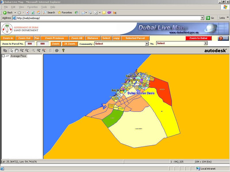 Dubai Live Map — full emirate view
