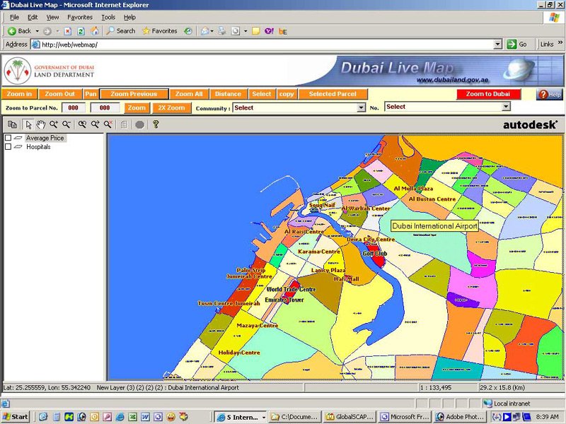 Dubai Live Map — urban core
